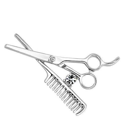 MALO2767 - Imitation Rhodium White Metal Brooches with Top Grade Crystal  in Clear