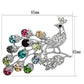 MALO2769 - Imitation Rhodium White Metal Brooches with Top Grade Crystal  in Multi Color