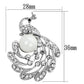 MALO2777 - Imitation Rhodium White Metal Brooches with Synthetic Pearl in White