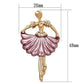 MALO2780 - Flash Rose Gold White Metal Brooches with Top Grade Crystal  in Clear