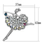 MALO2781 - Imitation Rhodium White Metal Brooches with Top Grade Crystal  in Multi Color