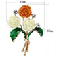 MALO2790 - Flash Rose Gold White Metal Brooches with Synthetic Synthetic Stone in Multi Color