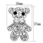 MALO2791 - Imitation Rhodium White Metal Brooches with Top Grade Crystal  in Clear