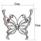MALO2793 - Imitation Rhodium White Metal Brooches with Top Grade Crystal  in Multi Color