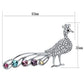 MALO2797 - Imitation Rhodium White Metal Brooches with Top Grade Crystal  in Multi Color