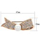 MALO2800 - Flash Rose Gold White Metal Brooches with Synthetic Pearl in White