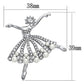 MALO2801 - Imitation Rhodium White Metal Brooches with Synthetic Pearl in White
