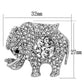 MALO2803 - Imitation Rhodium White Metal Brooches with Top Grade Crystal  in Clear