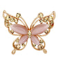 MALO2806 - Flash Rose Gold White Metal Brooches with Synthetic Cat Eye in Light Rose