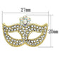 MALO2808 - Flash Gold White Metal Brooches with Top Grade Crystal  in Aurora Borealis (Rainbow Effect)