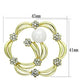 MALO2810 - Flash Gold White Metal Brooches with Synthetic Pearl in White