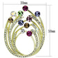 MALO2812 - Flash Gold White Metal Brooches with Top Grade Crystal  in Multi Color