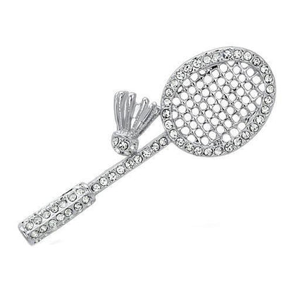MALO2823 - Imitation Rhodium White Metal Brooches with Top Grade Crystal  in Clear