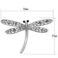 MALO2825 - Imitation Rhodium White Metal Brooches with Top Grade Crystal  in Clear