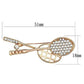 MALO2828 - Flash Rose Gold White Metal Brooches with Top Grade Crystal  in Clear