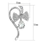 MALO2831 - Imitation Rhodium White Metal Brooches with Synthetic Synthetic Glass in Clear