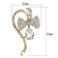 MALO2832 - Flash Rose Gold White Metal Brooches with Synthetic Synthetic Glass in Clear