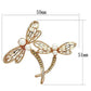 MALO2837 - Flash Rose Gold White Metal Brooches with Synthetic Pearl in White