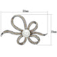MALO2840 - Imitation Rhodium White Metal Brooches with Synthetic Pearl in White