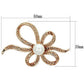 MALO2841 - Flash Rose Gold White Metal Brooches with Synthetic Pearl in White