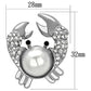 MALO2842 - Imitation Rhodium White Metal Brooches with Synthetic Pearl in White