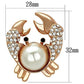 MALO2843 - Flash Rose Gold White Metal Brooches with Synthetic Pearl in White