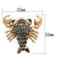 MALO2851 - Flash Rose Gold White Metal Brooches with Top Grade Crystal  in Emerald