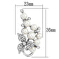 MALO2852 - Imitation Rhodium White Metal Brooches with Synthetic Pearl in White