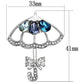 MALO2854 - Imitation Rhodium White Metal Brooches with Synthetic Glass Bead in Multi Color