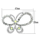 MALO2864 - Imitation Rhodium White Metal Brooches with Top Grade Crystal  in Aurora Borealis (Rainbow Effect)