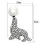 MALO2872 - Imitation Rhodium White Metal Brooches with Synthetic Pearl in White