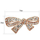 MALO2883 - Flash Rose Gold White Metal Brooches with Top Grade Crystal  in Clear