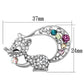 MALO2888 - Imitation Rhodium White Metal Brooches with Top Grade Crystal  in Multi Color