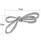 MALO2890 - Imitation Rhodium White Metal Brooches with Top Grade Crystal  in Clear