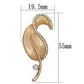 MALO2899 - Flash Rose Gold White Metal Brooches with Top Grade Crystal  in Clear