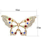 MALO2907 - Flash Rose Gold White Metal Brooches with Top Grade Crystal  in Multi Color