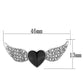MALO2908 - Imitation Rhodium White Metal Brooches with Top Grade Crystal  in Clear