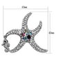MALO2910 - Imitation Rhodium White Metal Brooches with Top Grade Crystal  in Multi Color