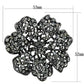 MALO2919 - Ruthenium White Metal Brooches with Top Grade Crystal  in Black Diamond