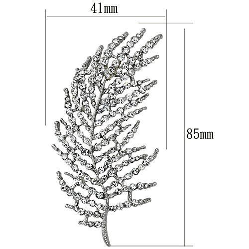 MALO2920 - Flash Rose Gold White Metal Brooches with Top Grade Crystal  in Clear