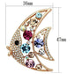 MALO2923 - Flash Rose Gold White Metal Brooches with Top Grade Crystal  in Multi Color