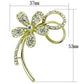 MALO2924 - Flash Gold White Metal Brooches with Top Grade Crystal  in Clear