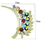 MALO2929 - Flash Gold White Metal Brooches with Top Grade Crystal  in Multi Color