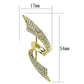 MALO2940 - Flash Gold White Metal Brooches with Top Grade Crystal  in Clear