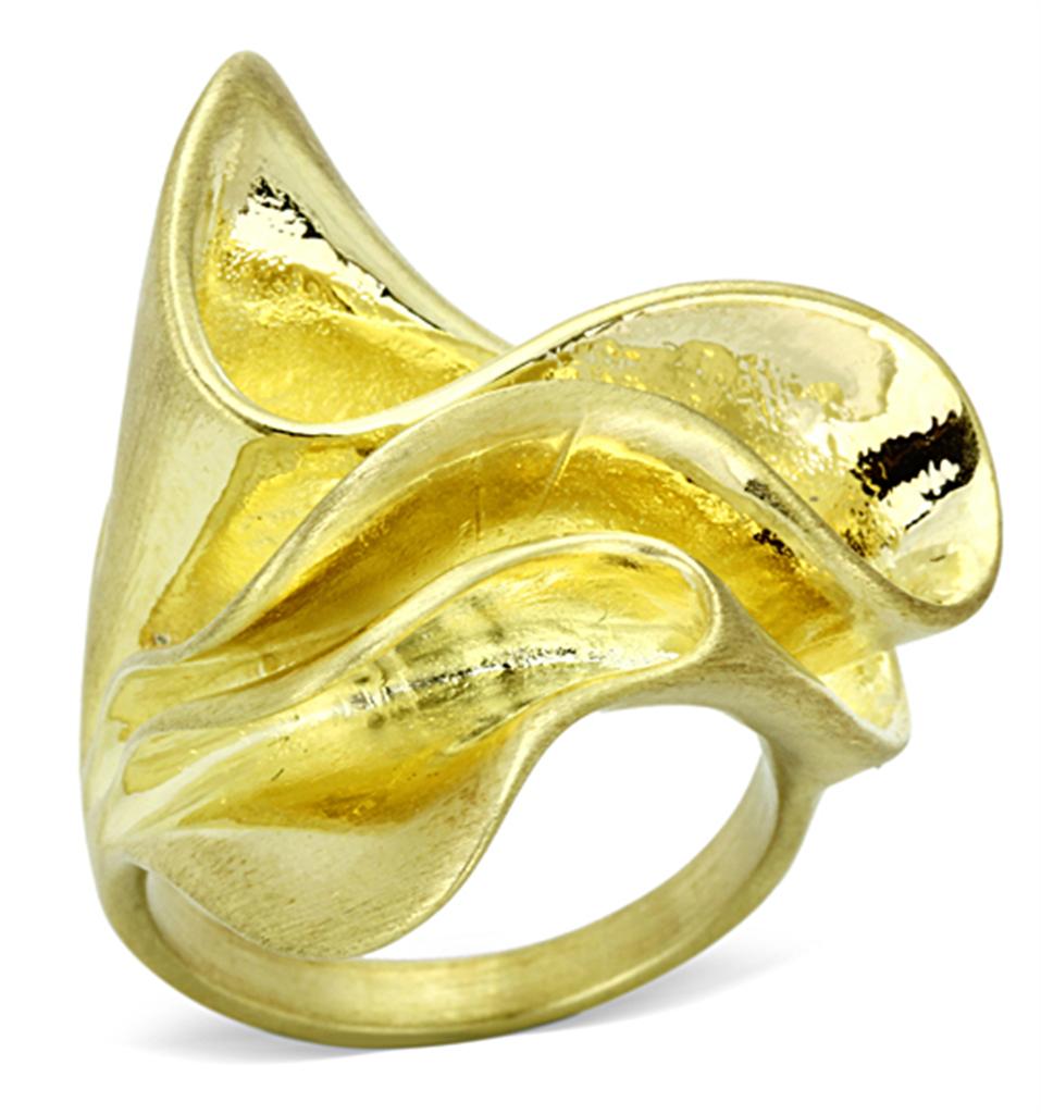 MALO3005 - Gold & Brush Brass Ring with No Stone