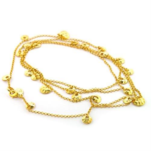 MALO300 - Gold Brass Necklace with No Stone