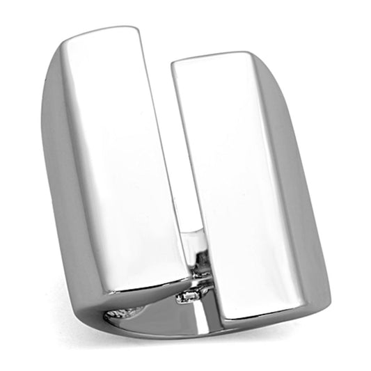 MALO3165 - Rhodium Brass Ring with No Stone