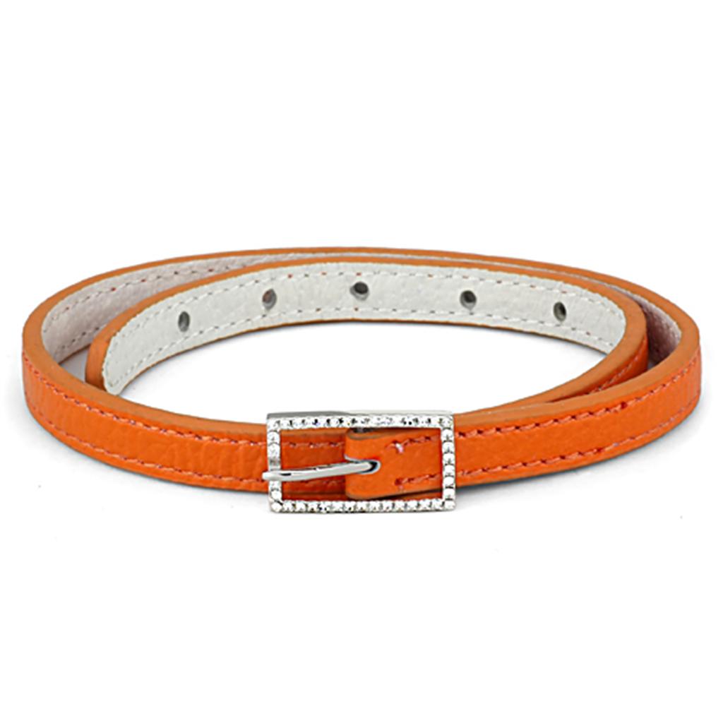 MALO3237 - Rhodium Brass Bracelet with Top Grade Crystal  in Clear