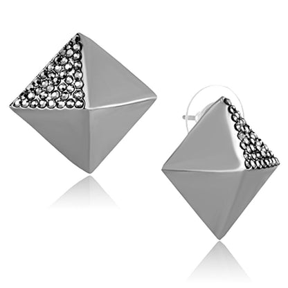 MALO3283 - Ruthenium Brass Earrings with Top Grade Crystal  in Hematite