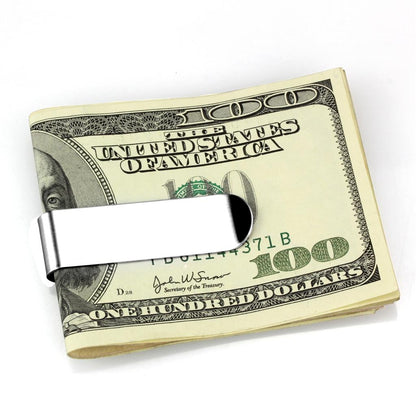 MALO3379 - High polished (no plating) Stainless Steel Money clip with No Stone